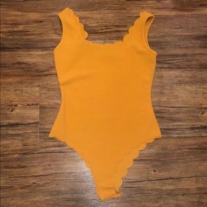 Mustard body suit